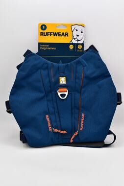 Ruffwear Switchback Dog Back Pack Harness Pockets Reflective Blue Moon S NWT
